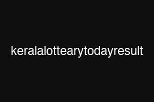 keralalottearytodayresult